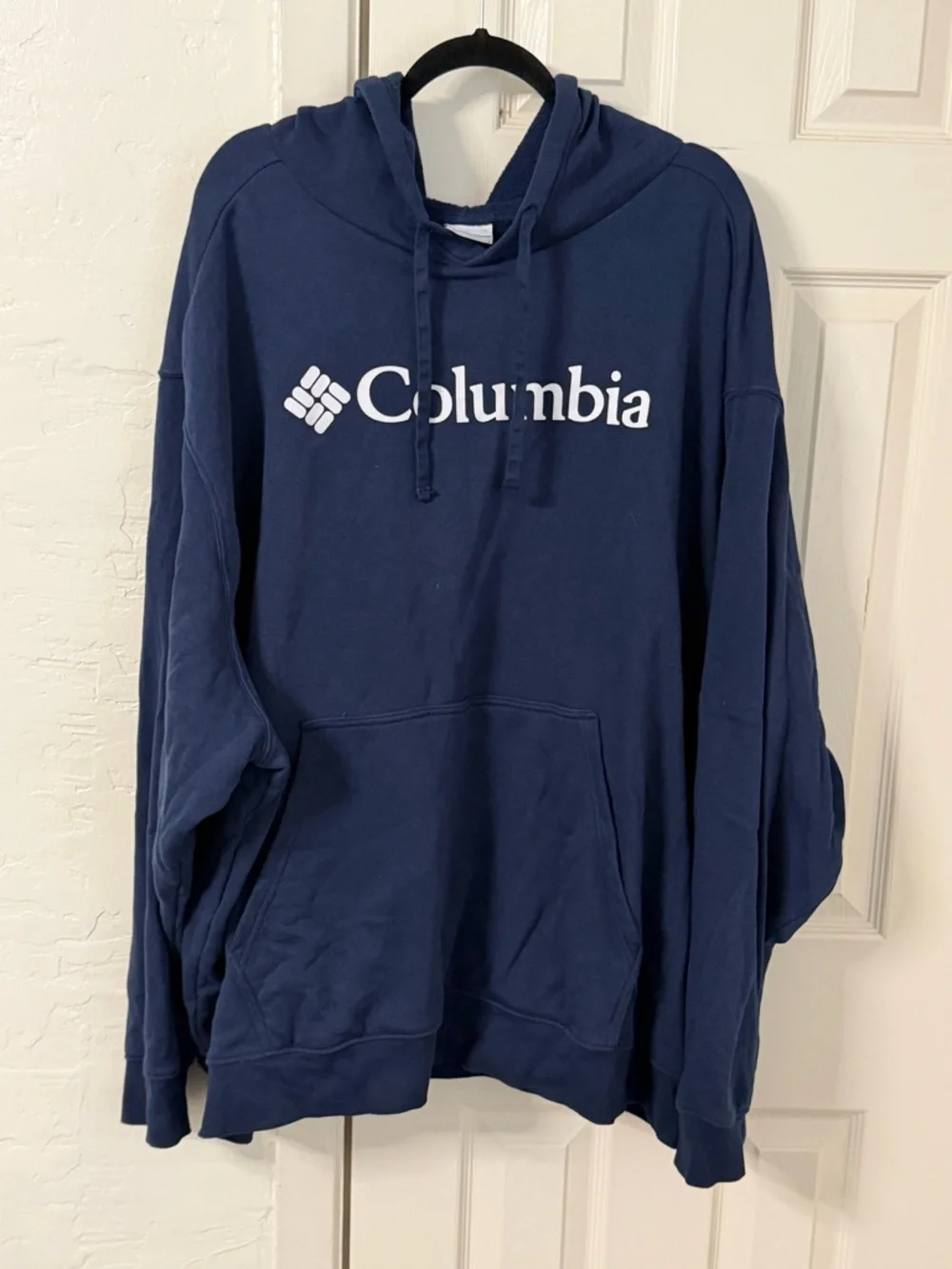 Columbia Navy Pullover Hoodie with White Logo - Picture 2 of 5